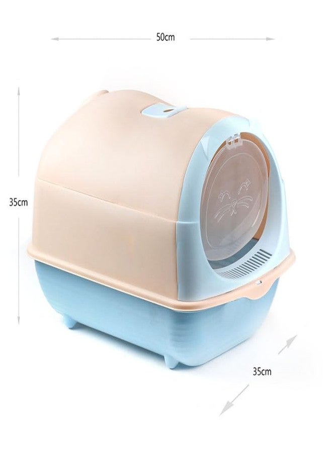 BohoBark Fully Enclosed Cat Litter Box Anti-Splashing Cat Litter Box Anti Splash Easy to Clean Cat Litter Box - Image 2